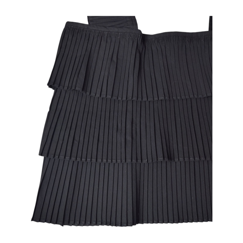 J. Crew Tiered Pleated Sleeveless Tank Black Womens Size Small - Picture 3 of 9